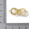 Brass Micro Pave Clear Cubic Zirconia Connector Charms KK-Q044-01C-G-3