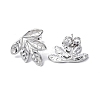Non-Tarnish 304 Stainless Steel Leaf Stud Earrings for Women EJEW-F300-13P-2