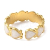 304 Stainless Steel Enamel Open Cuff Rings for Women RJEW-F166-19G-02-3