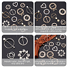 14Pcs 14 Style Alloy Resin Imitation Pearl Buckles JEWB-PH0001-21-5