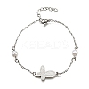 304 Stainless Steel Butterfly Link Bracelets BJEW-C098-01D-P-4