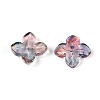 Baking Paint Transparent Glass Bead Caps DGLA-N014-04F-2