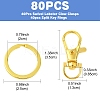 Alloy Swivel Lobster Claw Clasps & Split Key Rings Findings Kits DIY-YW0011-82-3