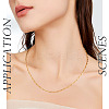 Brass Singapore Chain Necklace NJEW-TA0001-17-8
