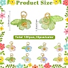 120Pcs 8 Colors Frosted Acrylic Pendants PALLOY-YW00102-2