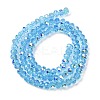 Electroplate Transparent Glass Beads Strands EGLA-A046-01B-16-3