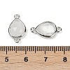 Natural Quartz Crystal Faceted Connector Charms G-L514-048G-03-3