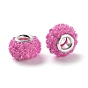 AB Color Resin Rose Flower European Beads RESI-M001-05K-2