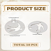10Pcs 201 Stainless Steel Charms STAS-LP0003-30-2