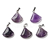 Natural Amethyst Pendants G-C066-07A-1