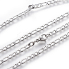 Non-Tarnish 304 Stainless Steel Figaro Chain Necklaces NJEW-E143-12P-2
