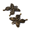 Tibetan Style Alloy Butterfly Pendants LS-TIBEP-3945-AB-NR-2
