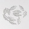 Non-Tarnish Hollow Leaf 316 Surgical Stainless Steel Filigree Charms X-STAS-M258-06-1