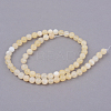 Natural Yellow Jade Beads Strands X-G-Q462-8mm-36-2