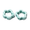 Flower Hollow Glazed Porcelain Bead Frame PORC-A034-09-3