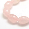 Oval Natural Rose Quartz Beads Strands G-P063-09-3