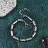 304 Stainless Steel Column Link Chain Bracelets for Women BJEW-F488-50P-1