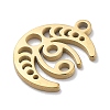 Real 18K Gold Plated 304 Stainless Steel Pendants STAS-R003-02G-010-2