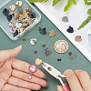 30Pcs 5 Colors Ion Plating(IP) 304 Stainless Steel Stud Earring Findings EJEW-UN0001-66-2