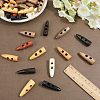 48Pcs 8 Colors 2-Hole Wood Buttons WOOD-GF0002-35A-3