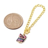 Owl Alloy Pendants Decorations HJEW-JM01865-3