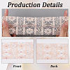 5Yards Polyester Flower Lace Ribbons with Paillettes OCOR-GF0005-24D-5