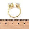 Brass Micro Pave Cubic Zirconia Cuff Rings for Women RJEW-F181-10G-01-3
