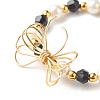 Imitate Austrian Crystal Bicone Glass Beaded Finger Rings RJEW-TA00003-05-2