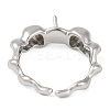 Brass Cuff Finger Ring Settings KK-L219-15C-P-3