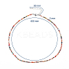 Faceted Glass Beaded Necklaces X-NJEW-JN02553-04-4