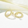 Brass Micro Pave Clear Cubic Zirconia Stud Earrings EJEW-C122-08G-3