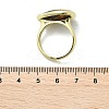 Heart Brass Natural Tiger Eye Finger Rings RJEW-D304-01G-D-3