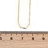 925 Sterling Silver Twisted Bar Link Chain Necklaces NJEW-H056-01A-G-5
