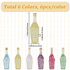 60Pcs 6 Colors Dummy Bottle Transparent Resin Cabochon RESI-SC0036-42-2