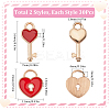 60Pcs 2 Styles Alloy Enamel Pendants ENAM-SC0005-25-2