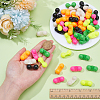 60Pcs 6 Colors ABS Plastic & Carbon Steel Fishing Double Rattles Bells Beads FIND-HY0005-15-3