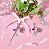 2Pcs Tibetan Style Alloy & Glass Flat Round Locket Pendants HJEW-UN00041-4