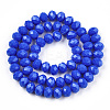 Opaque Solid Color Glass Beads Strands EGLA-A034-P4mm-D32-2