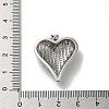 Rack Plating Brass Micro Pave Clear Cubic Zirconia Pendants KK-R158-12P-3