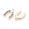 Rack Plating Alloy Enamel Pendants ENAM-T024-05G-2