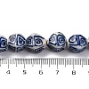 Handmade Blue and White Porcelain Beads Strands PORC-I027-07-4