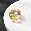 5Pcs 304 Stainless Steel Open Cuff Rings for Women RJEW-K313-11G-3