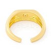 Clear Cubic Zirconia Star Signet Open Cuff Ring RJEW-I083-08G-3