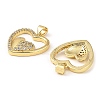 Rack Plating Brass Micro Pave Clear Cubic Zirconia Pendants KK-M253-05G-2