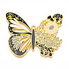 Rack Plating Alloy Enamel Big Pendants ENAM-N056-397E-G-1