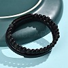 Natural Lava Rock & Glass Round Beaded Bracelets LS-BJEW-G732-02A-3