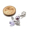 Angel Glass Pearl Round Bead Pendant Decorations HJEW-JM03073-4