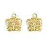 Brass Micro Pave Cubic Zirconia Charms KK-E068-VB284-2