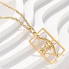 304 Stainless Steel Necklace NJEW-D330-01G-09-1