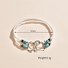 Double Heart Alloy Link Stretch Anklets WGCB0A2-01-2